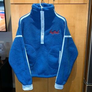 Buffalo Women's Blue Half-Zip fleece Sweatshirt